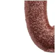 swieczka cyfra 0 glitter dekora rozowe zloto 15 cm