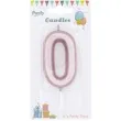 swieczka cyfra 0 partypal rozowe zloto 10 cm