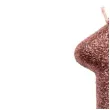 swieczka cyfra 1 glitter dekora rozowe zloto 15 cm
