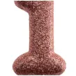 swieczka cyfra 1 glitter dekora rozowe zloto 15 cm