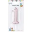 swieczka cyfra 1 partypal rozowe zloto 10 cm