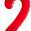 swieczka cyfra 2 giant dekora czerwona 15 cm