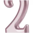 swieczka cyfra 2 partypal rozowe zloto 10 cm