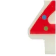 swieczka cyfra 2 w gwiazdki partypal czerwona 8 cm