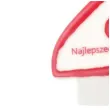 swieczka cyfra 2 wszystkiego najlepszego partypal czerwona 8 cm