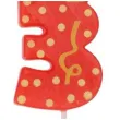 swieczka cyfra 3 broadway ravi czerwona
