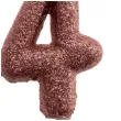 swieczka cyfra 4 glitter dekora rozowe zloto 15 cm