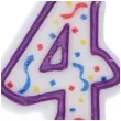 swieczka cyfra 4 imprezka ravi bialo fioletowa 7 5 cm