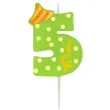 swieczka cyfra 5 broadway ravi zielona