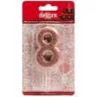 swieczka cyfra 8 glitter dekora rozowe zloto 15 cm