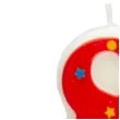 swieczka cyfra 8 w gwiazdki partypal czerwona 8 cm