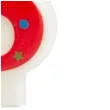 swieczka cyfra 8 w gwiazdki partypal czerwona 8 cm