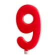 swieczka cyfra 9 giant dekora czerwona 15 cm