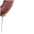 swieczka cyfra 9 glitter dekora rozowe zloto 15 cm
