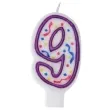 swieczka cyfra 9 imprezka ravi bialo fioletowa 7 5 cm