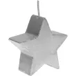 swieczka gwiazda blyszczaca srebrna santex 7x7 cm