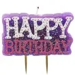 swieczka happy birthday piker fioletowa
