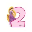 swieczka ksiezniczka disneya cyferka 2 roszpunka rozowa procos