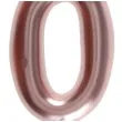 swieczka metaliczna cyfra 0 rozowe zloto santex 9 cm