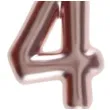 swieczka metaliczna cyfra 4 rozowe zloto santex 9 cm