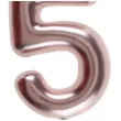 swieczka metaliczna cyfra 5 rozowe zloto santex 9 cm