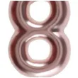 swieczka metaliczna cyfra 8 rozowe zloto santex 9 cm