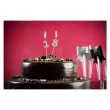 swieczka na tort 18 silver piker santex 8 cm