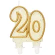 swieczka na tort 20 zloty godan 8 cm
