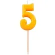 swieczka na tort 5 folat pomaranczowa