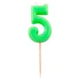swieczka na tort 5 folat zielona