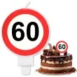 swieczka na tort 60 traffic birthday folat 6 cm