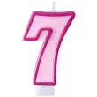 swieczka na tort 7 partydeco rozowa