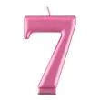 swieczka na tort 7 rozowa godan