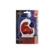 swieczka na tort cars neon cyfra 6 procos 6 cm