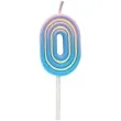 swieczka na tort cyferka 0 neon ombre godan