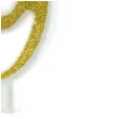 swieczka na tort cyferka 9 brokatowa zlota partypal