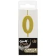 swieczka na tort cyfra 0 beauty charm piker zloty godan 9 5 cm