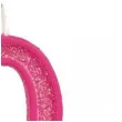swieczka na tort cyfra 0 brokat rozowa guirca 4 cm