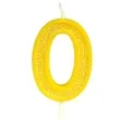 swieczka na tort cyfra 0 brokat zola guirca 4 cm