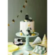swieczka na tort cyfra 0 czarny partydeco 6 cm