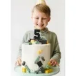 swieczka na tort cyfra 0 czarny partydeco 6 cm