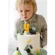 swieczka na tort cyfra 0 czarny partydeco 6 cm