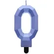 swieczka na tort cyfra 0 diament niebieska godan 7 6 cm