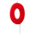 swieczka na tort cyfra 0 glober czerwona dekora 5 5 cm