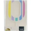 swieczka na tort cyfra 0 pastelowe paski mix folat 5 cm