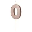 swieczka na tort cyfra 0 rose gold partydeco 9 cm