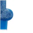 swieczka na tort cyfra 1 brokatowa niebieska amscan