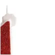 swieczka na tort cyfra 1 czerwona brokatowa dekora