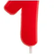 swieczka na tort cyfra 1 glober czerwona dekora 5 5 cm