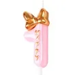 swieczka na tort cyfra 1 happy rozowa jasna jix 9 3 cm